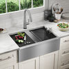30” Workstation Undermount Single Bowl 16 Gauge Stainless Steel Farmhouse Apron Front Kitchen Sink with WorkFlow™ Ledge and Accessories